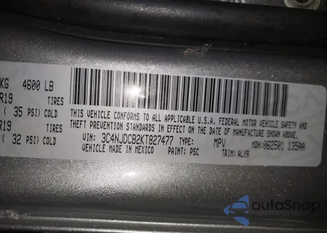 2019 Jeep Compass High Altitude 4X4 из США, поврежденный, VIN 3C4NJDCB2KT827477